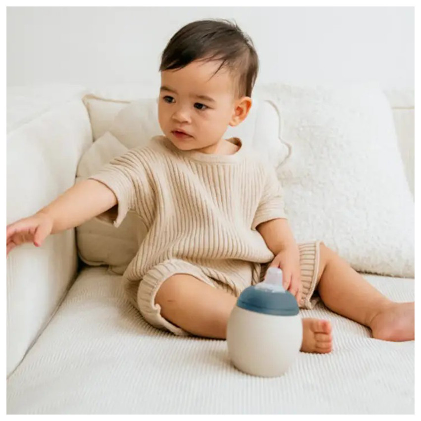 Tasse d'apprentissage Bubble anti-fuite silicone Sauge 