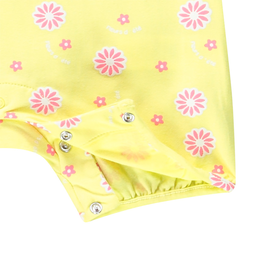 Lot de 4 combinaisons courtes colorées pour bébé fille 