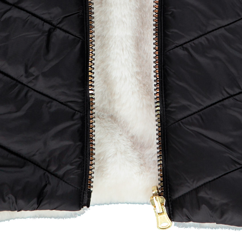 Doudoune matelassée réversible en sherpa pour enfant fille 