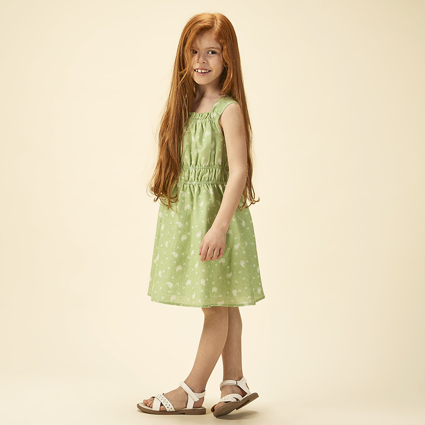 Robe sans manches imprimé cachemire pour fille 