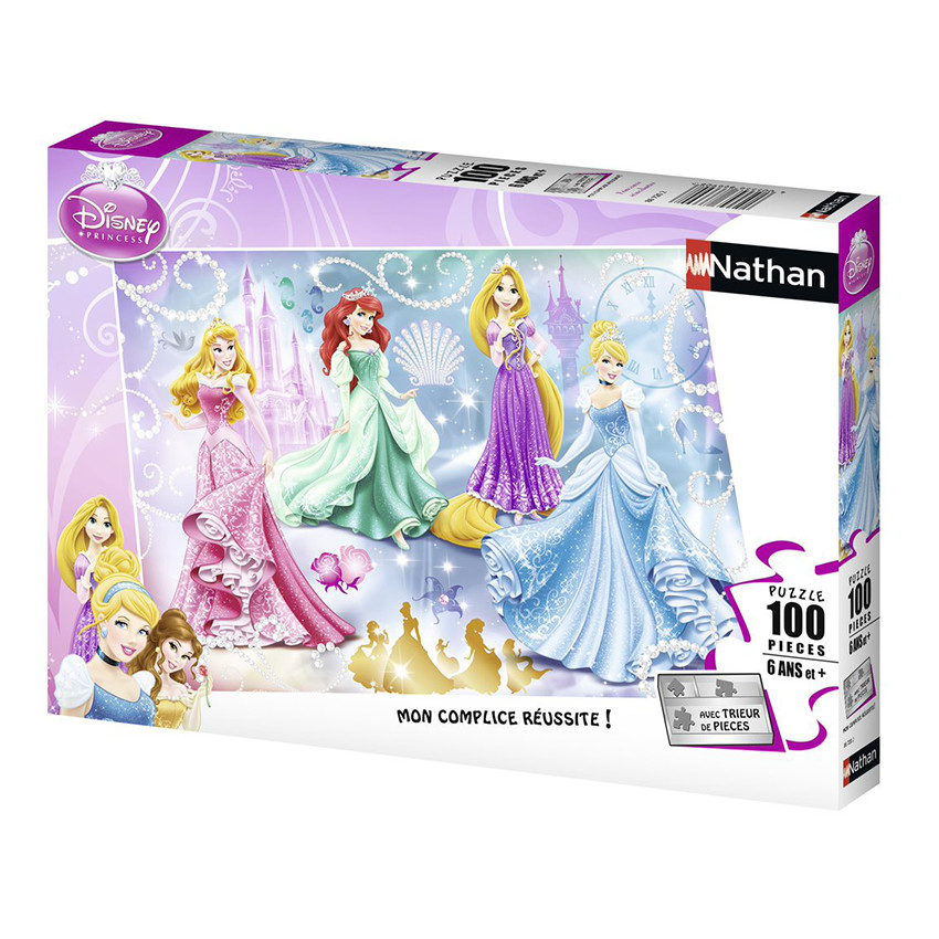 Puzzle 100 Pièces Princesses Etincelantes Disney Princesses Nathan Main Puzzle 100 Pièces Princesses Etincelantes Disney Princesses Nathan