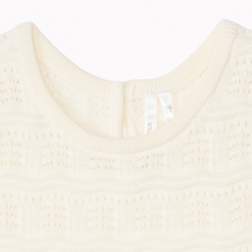 Débardeur uni en maille ajourée pour bébé fille 