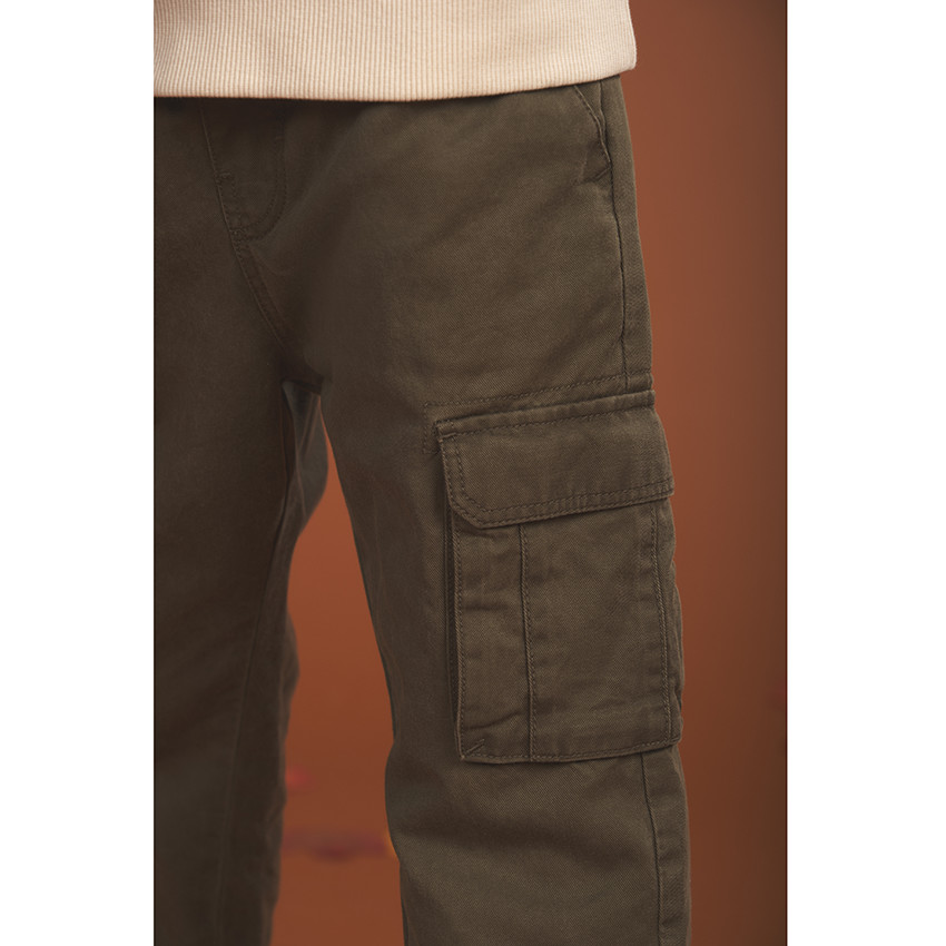 Pantalon jogger en lyocell doublé en coton pour garçon 