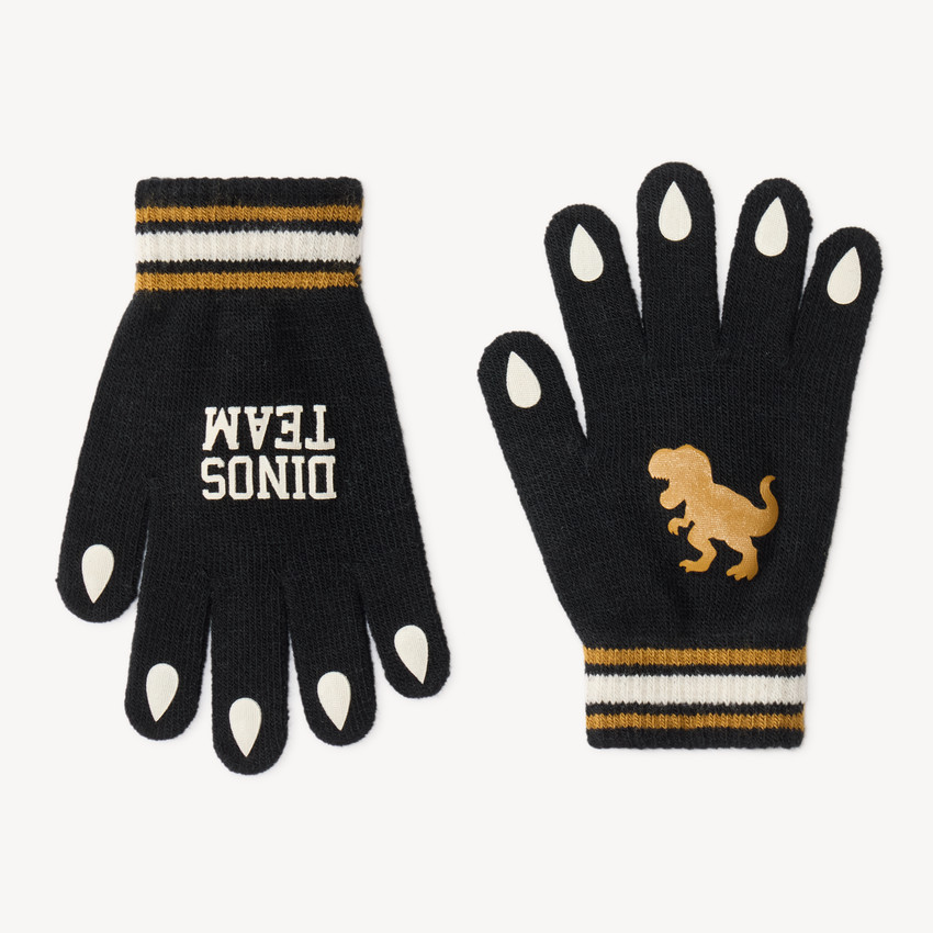 Gants garçon à motif dinosaure 