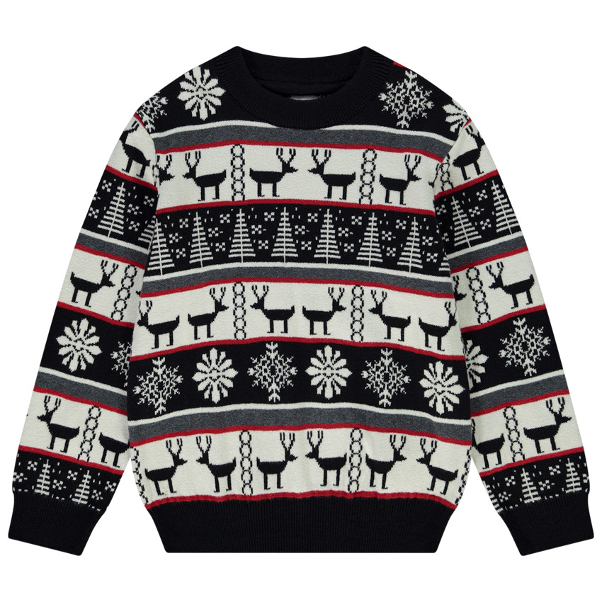 Pull en jacquard imprimé noël pour garçon 