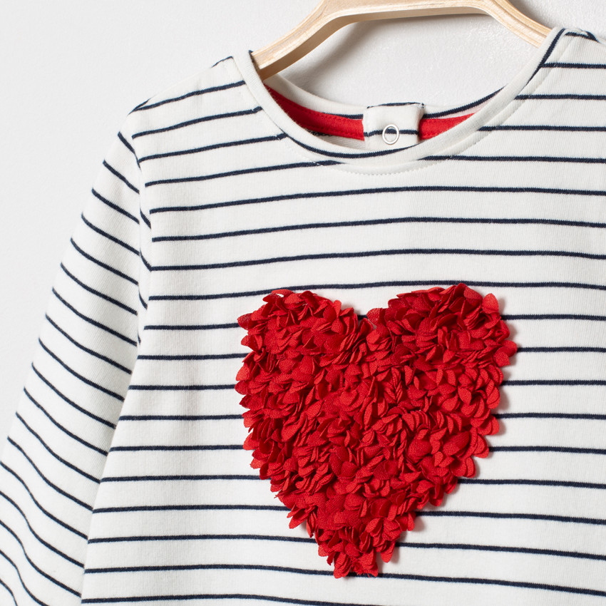 Ensemble avec tunique rayée et legging à noeuds 