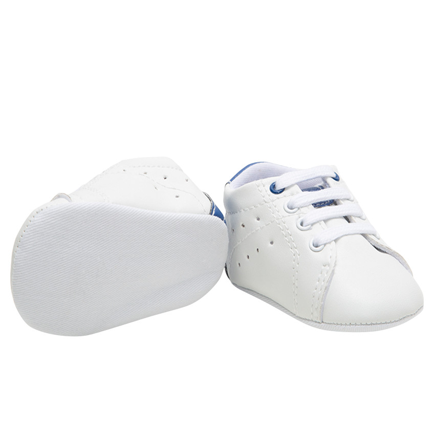 Baskets basses souples effet cuir à lacets 