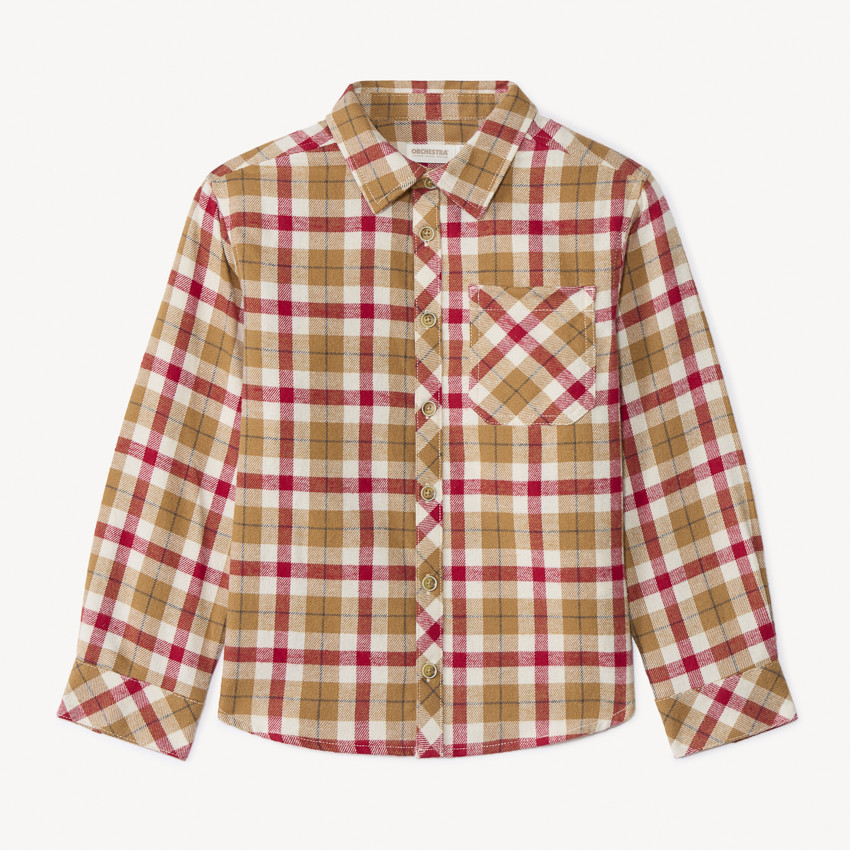 Chemise manches longues à carreaux pour garçon 