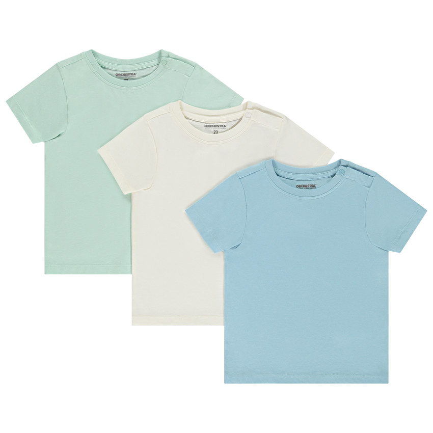 Lot de 3 t-shirts manches courtes print gomme pour bébé garçon 