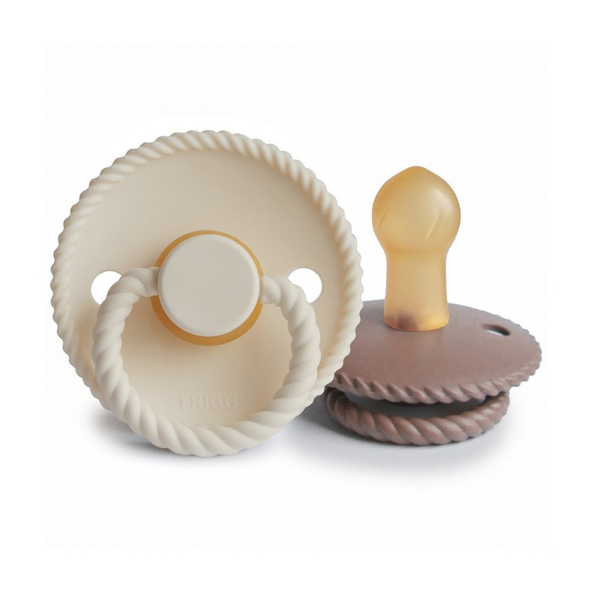 Lot de 2 sucettes latex T1 Rope cream/sepia 