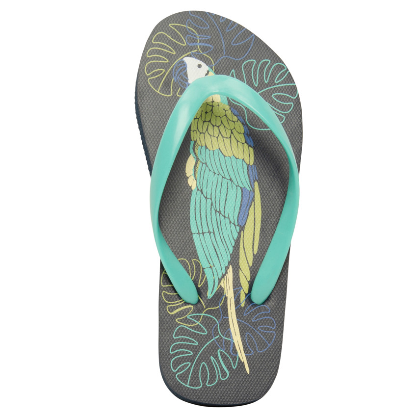 Tongs print perroquet pour garçon avec lanière selon l'âge 