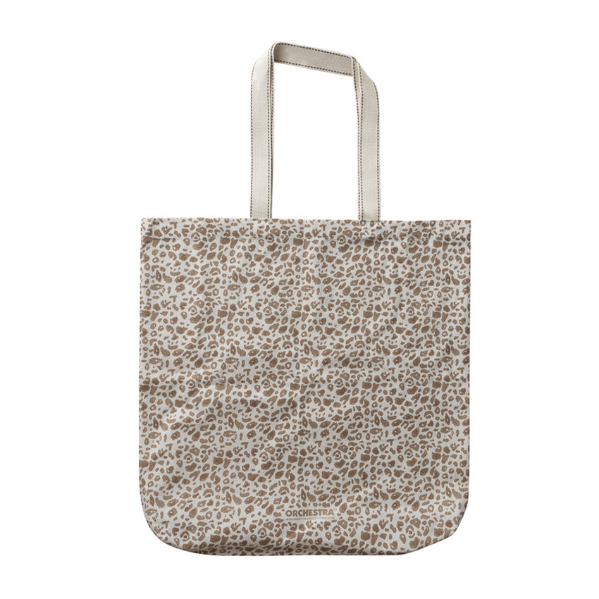 Grand tote bag imprimé léopard 