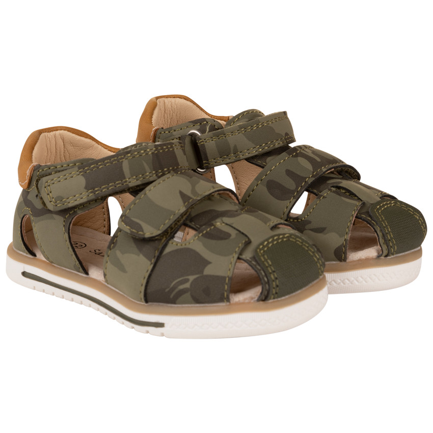 Sandales fermées et scratchées imprimé camouflage pour bébé garçon 