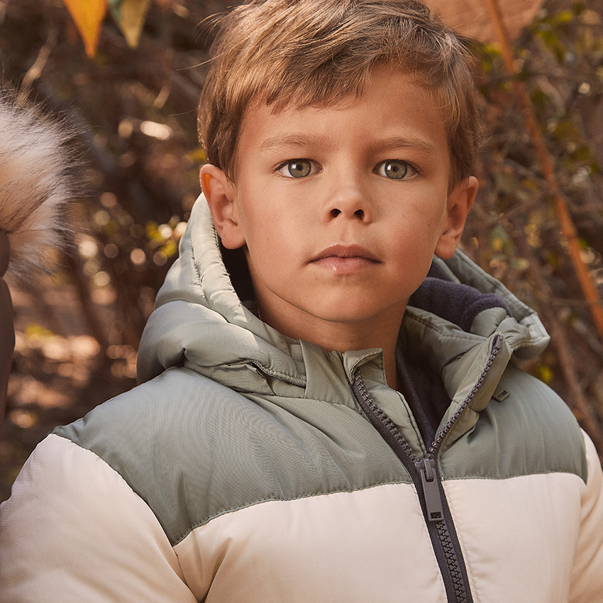 Doudoune effet colorblock avec doublure micropolaire pour garçon 