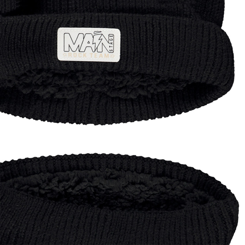 Ensemble en tricot bonnet + snood unis pour garçon 