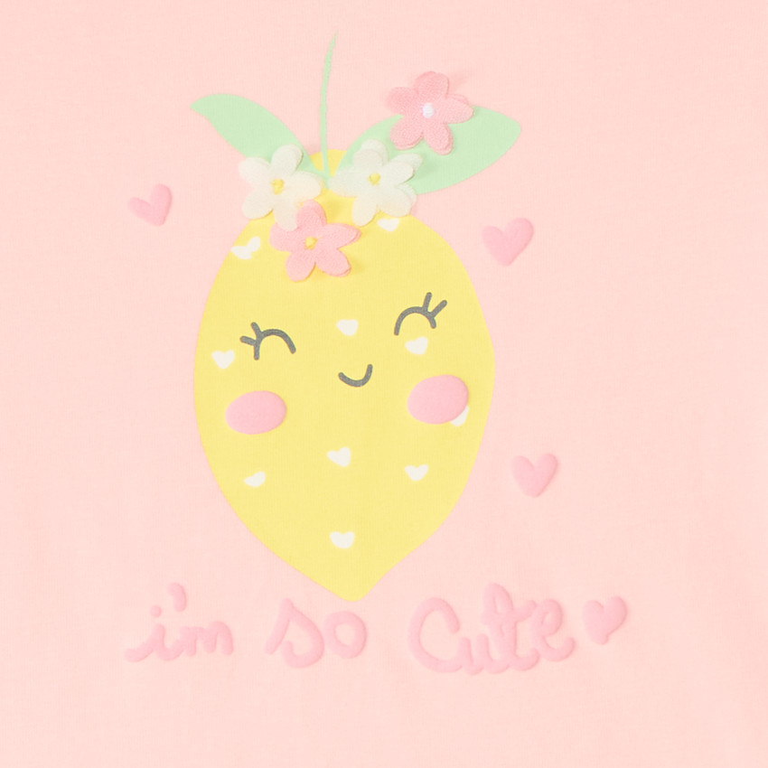 Débardeur à bretelles fantaisie print citron pour bébé fille 