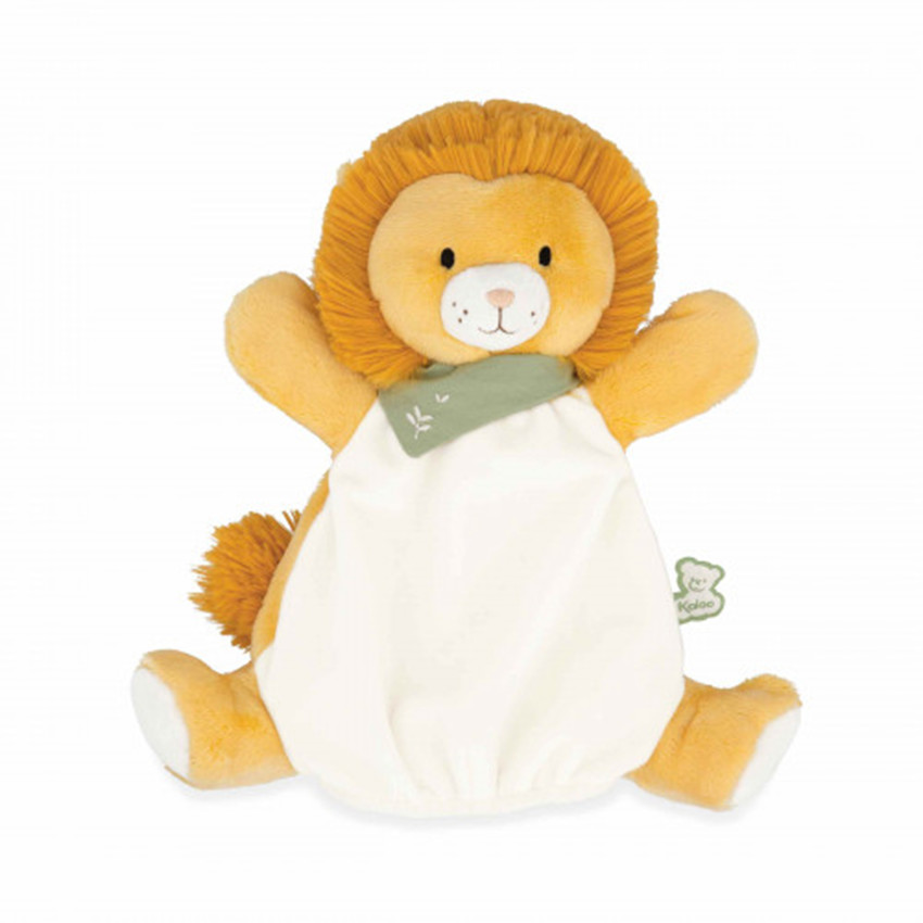 Peluche marionnette Nougat le lion 