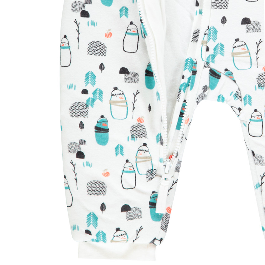 Combinaison longue zippée imprimée pour bébé garçon 