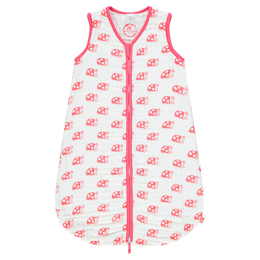 Turbulette en coton gaufré imprimée coccinelles 