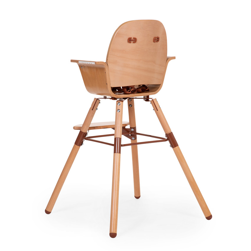 Chaise haute évolutive Evowood Naturel/Rouille 