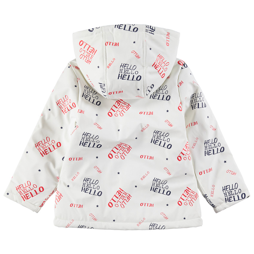 Parka gomme imprimée fantaisie doublée sherpa 