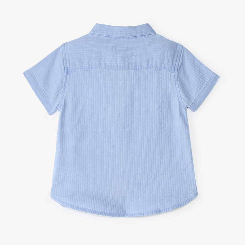 Chemise manches courtes en toile texturée pour garçon 