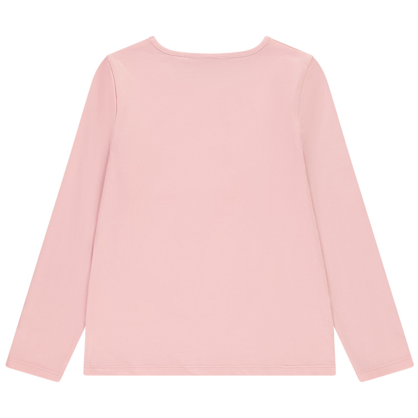 T-shirt manches longues à print et sequins pour fille 