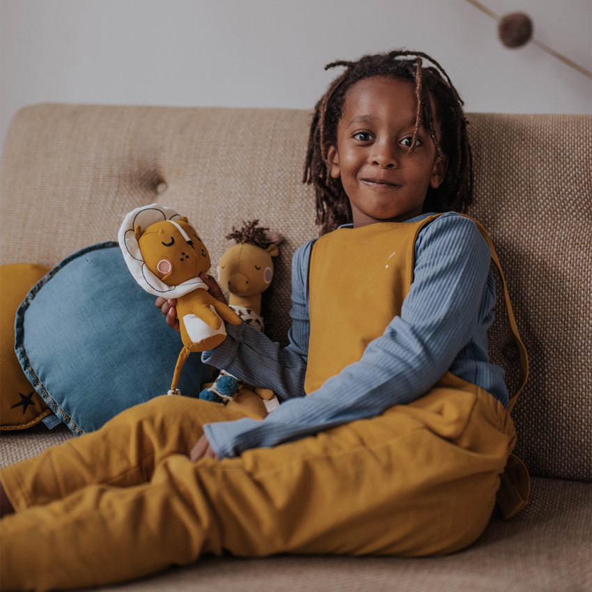 Peluche lion avec boîte cadeau 