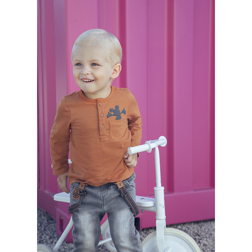 T-shirt manches longues print Mickey Disney pour bébé garçon 