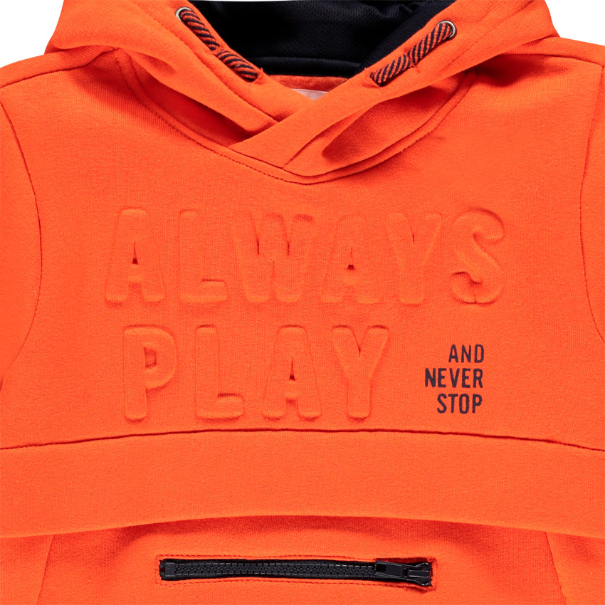 Sweat à capuche à message en relief pour enfant garçon 