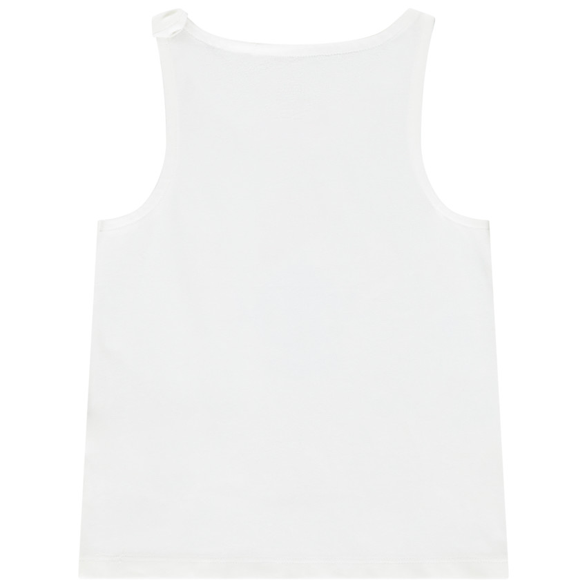 Débardeur uni avec print Stitch et nouette sur l'épaule pour fille  