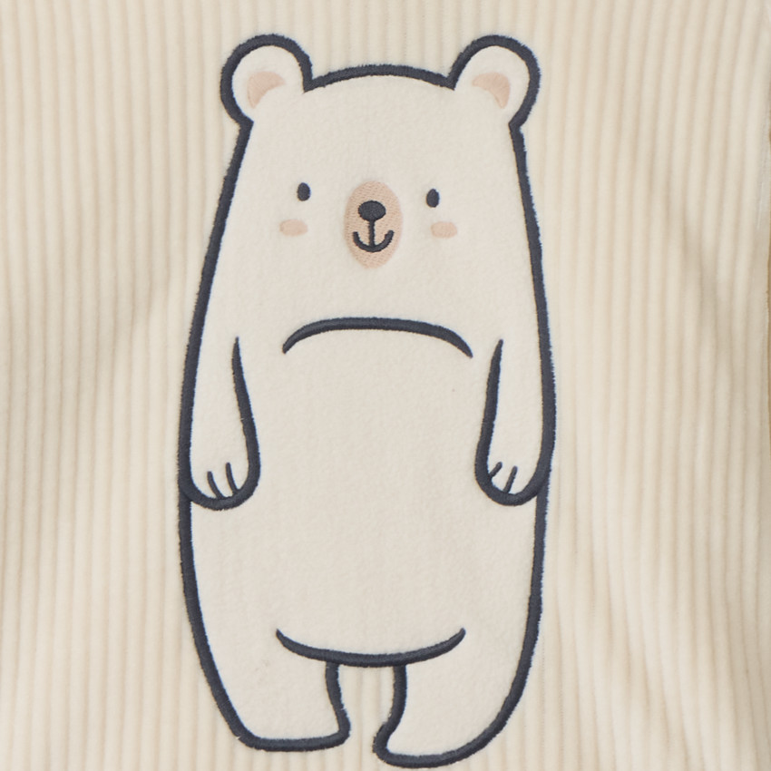 Sweat en velours côtelé avec capuche pour bébé garçon 