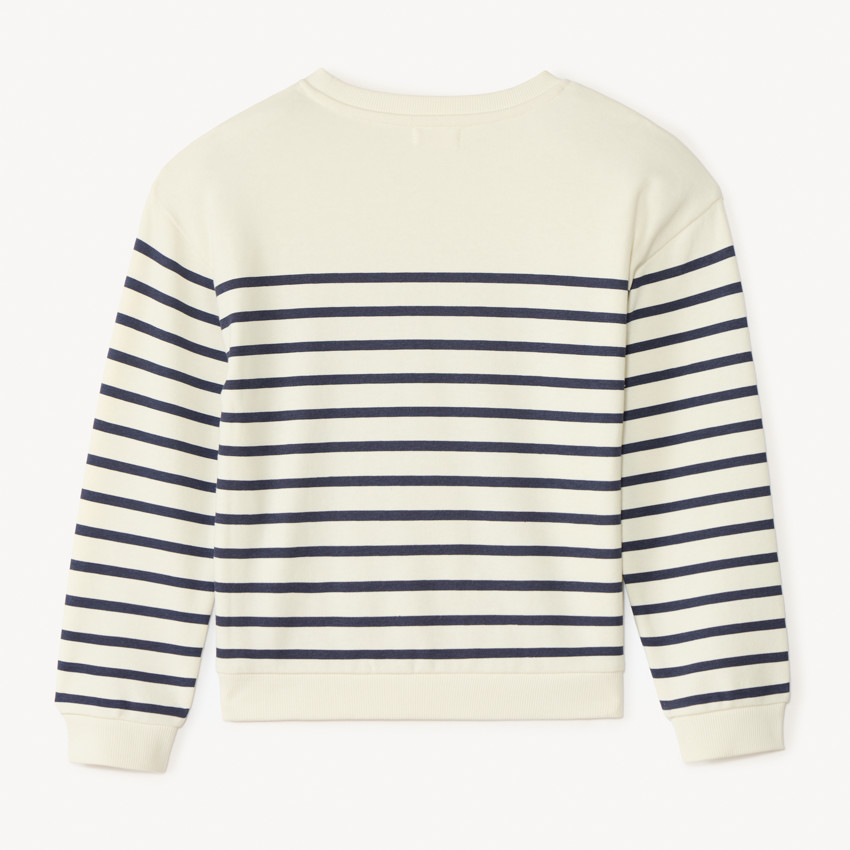 Sweat en molleton marinière pour fille 