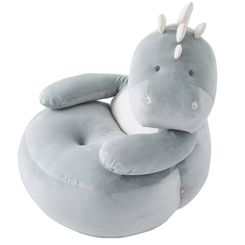 Fauteuil en veloudoux Dino Stegi - Gris 