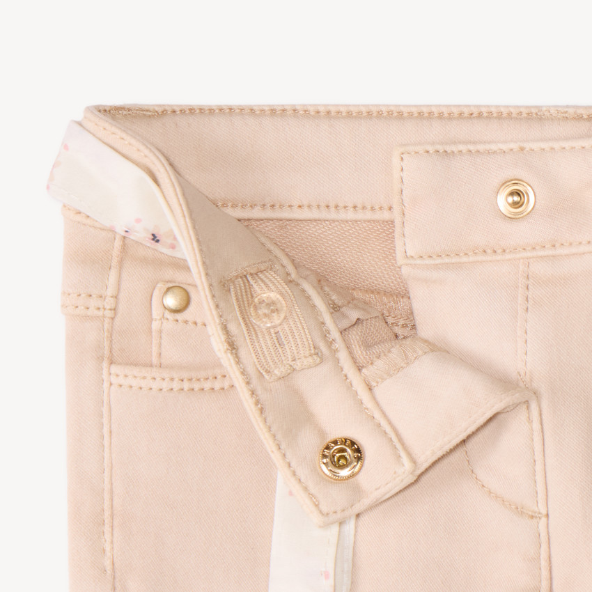 Jean slim bébé fille avec ceinture en tissu 