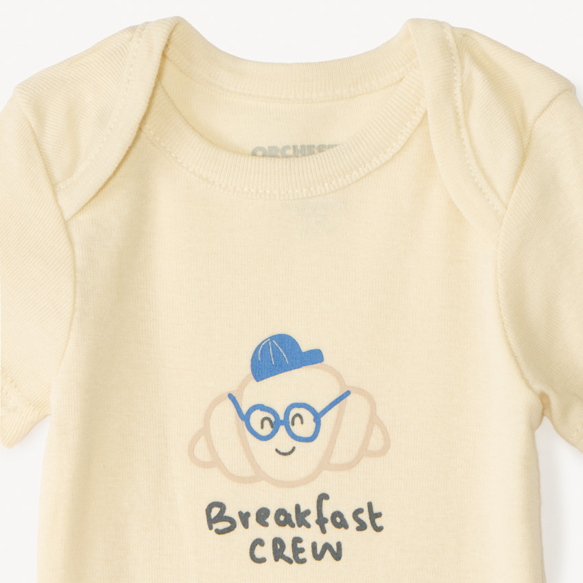 Lot de 7 bodies uni imprimé fantaisie pour bébé  