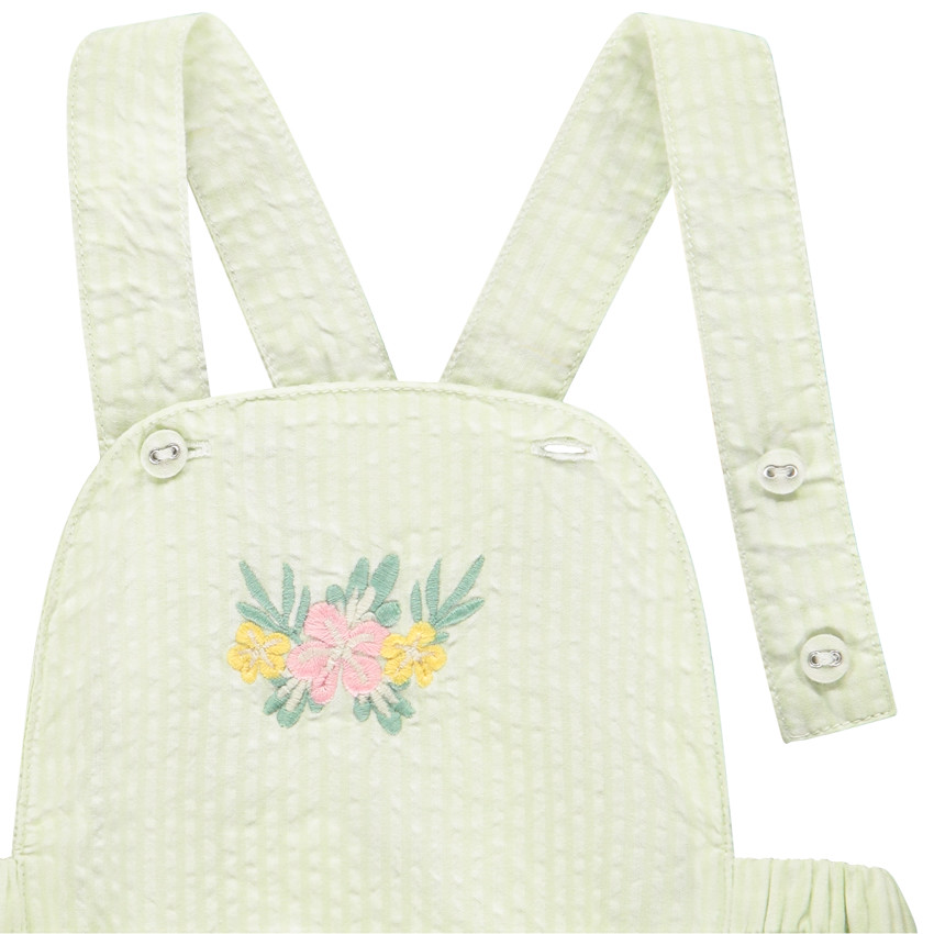 Ensemble 2 pièces avec barboteuse rayée pour bébé fille 