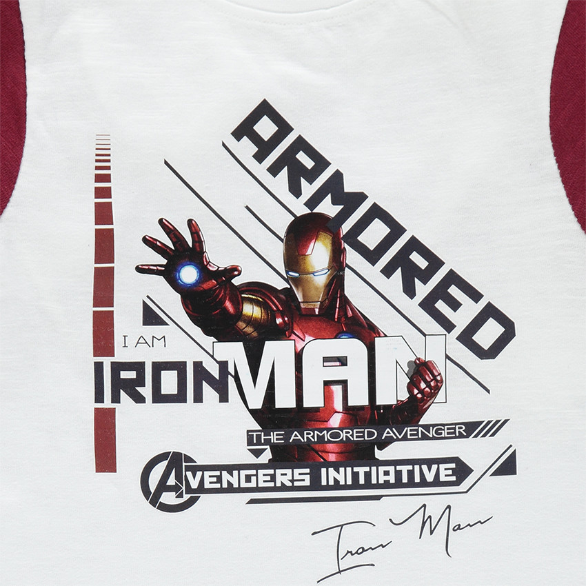 Junior - Pyjama avec tee-shirt manches courtes Marvel print Iron Man 