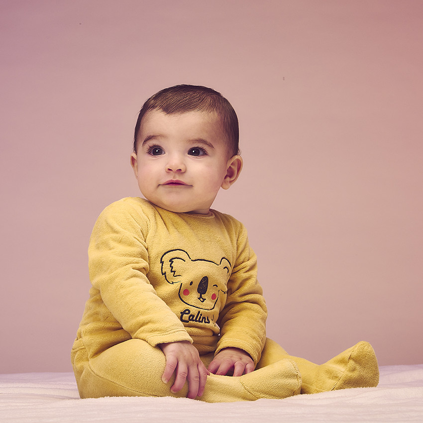 Dors-bien en velours fantaisie pour bébé garçon 