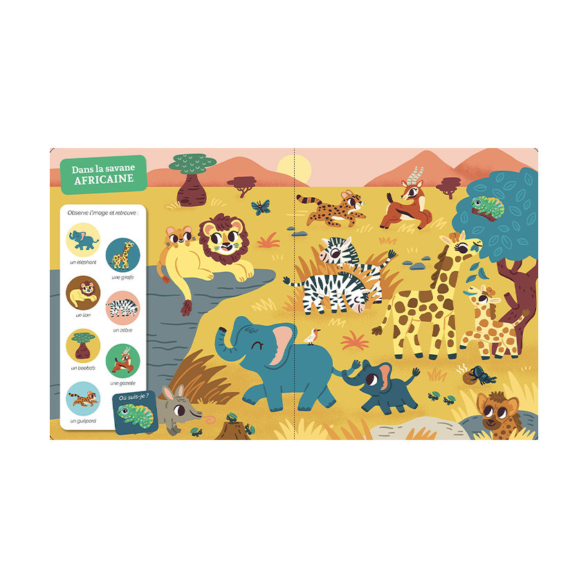 Livre "Cherche et trouve des tout-petits - La jungle et la savane" 