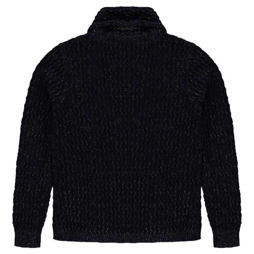 Junior - Gilet en tricot mélangé de fil doré 