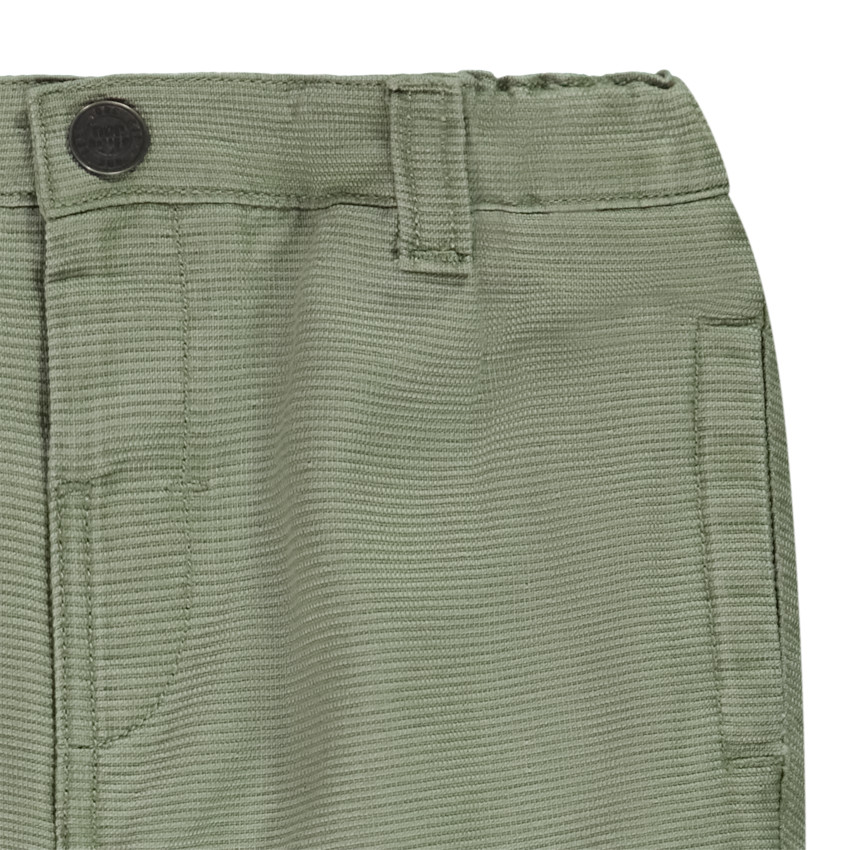 Pantalon en toile armurée unie pour bébé garçon 