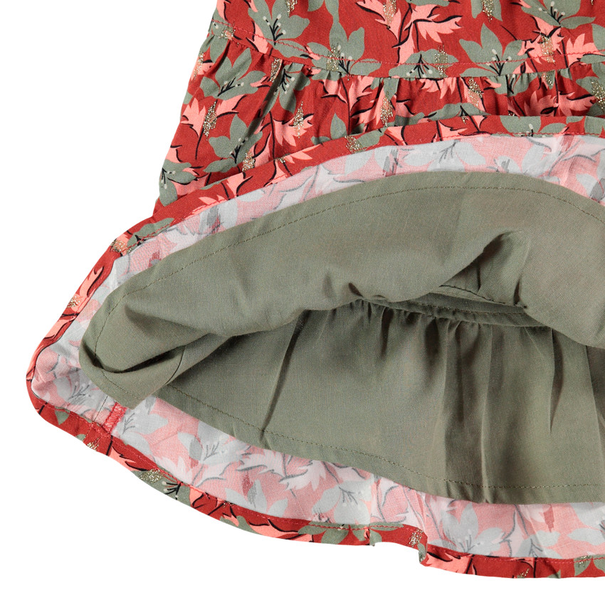 Jupe volantée imprimée all-over 