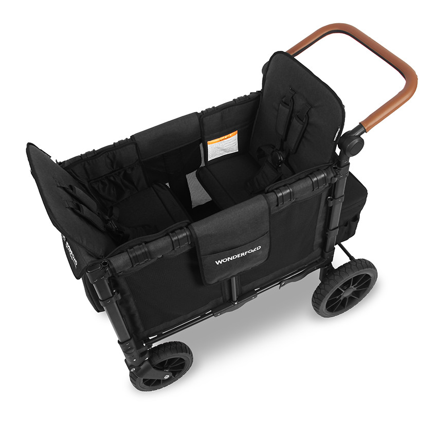 Chariot de transport pour enfants double Luxe Volcano Black   