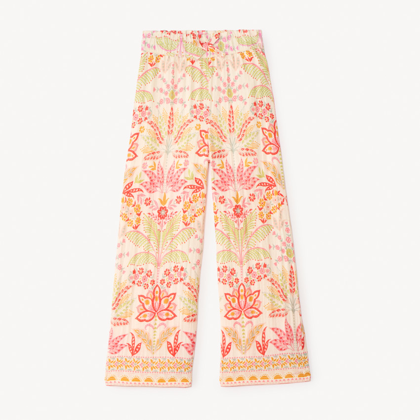 Pantalon fluide imprimé fantaisie fille
