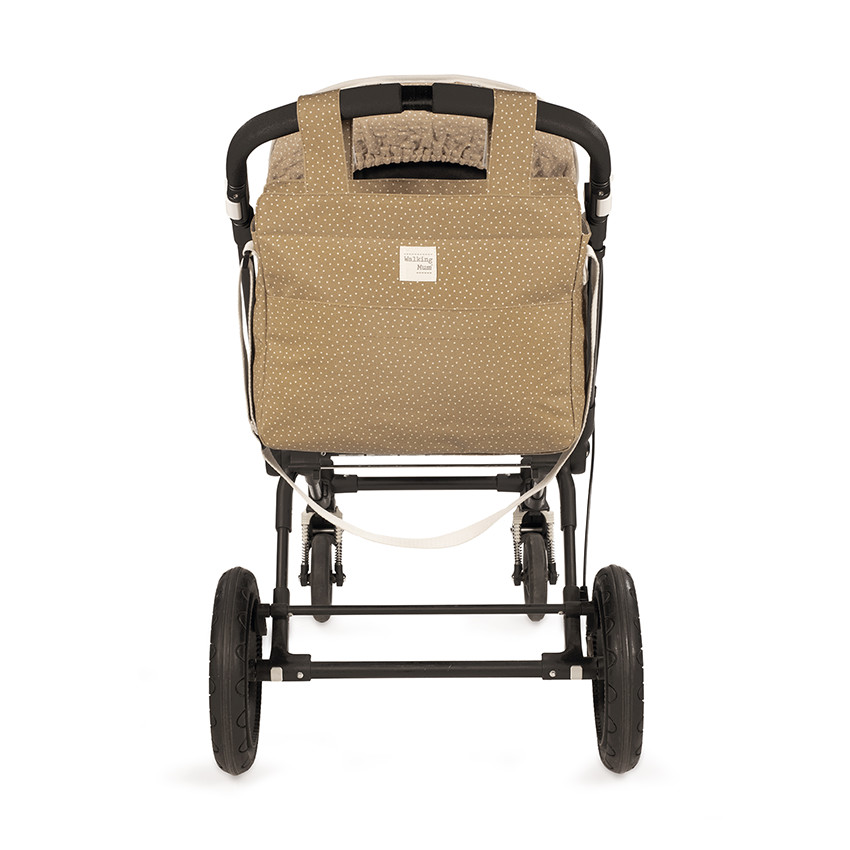 Sac à langer à pois Poppy cannelle + tapis 