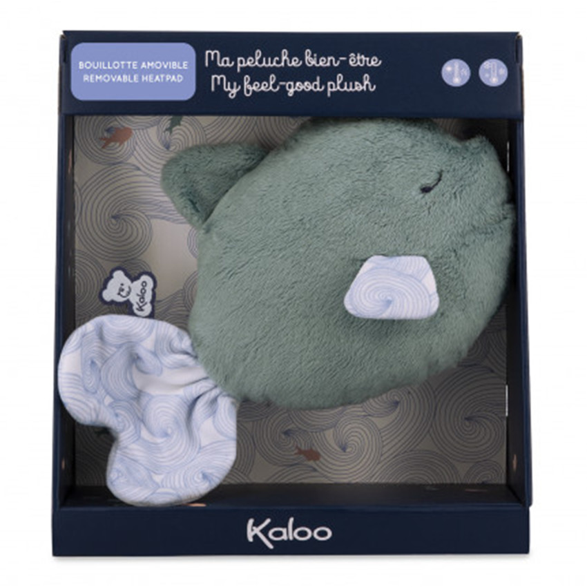 Bouillotte-peluche bien-être poisson S - Vert (Kaloo) - Image 1
