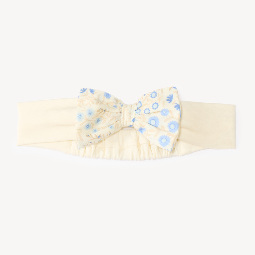 Bandeau à nœud imprimé fleuri pour bébé fille