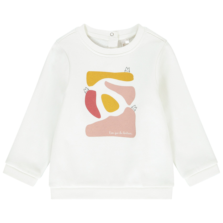 Sweat fantaisie en molleton pour bébé fille 