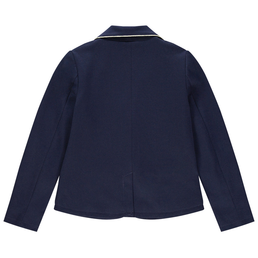 Blazer en molleton à motifs brodés et poches zippées 